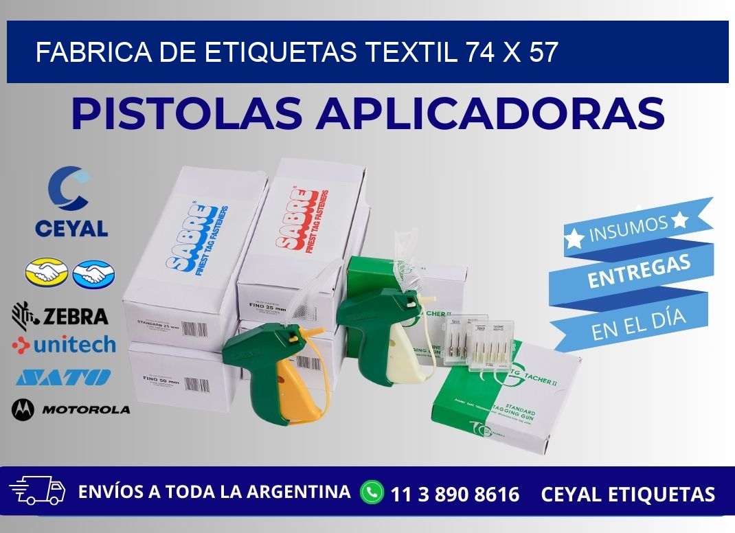 FABRICA DE ETIQUETAS TEXTIL 74 x 57