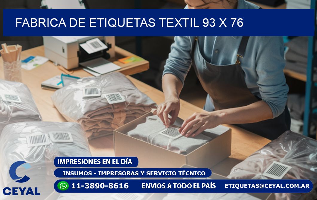 FABRICA DE ETIQUETAS TEXTIL 93 x 76