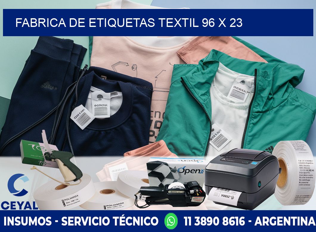 FABRICA DE ETIQUETAS TEXTIL 96 x 23