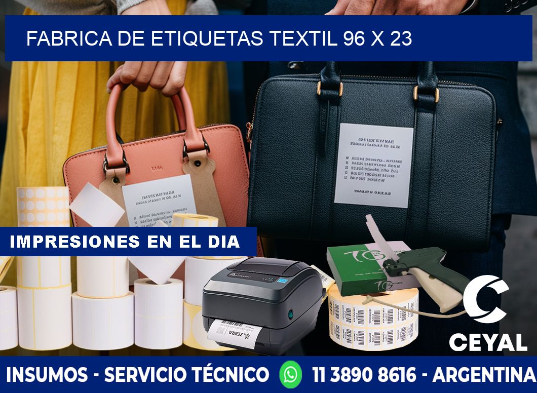 FABRICA DE ETIQUETAS TEXTIL 96 x 23