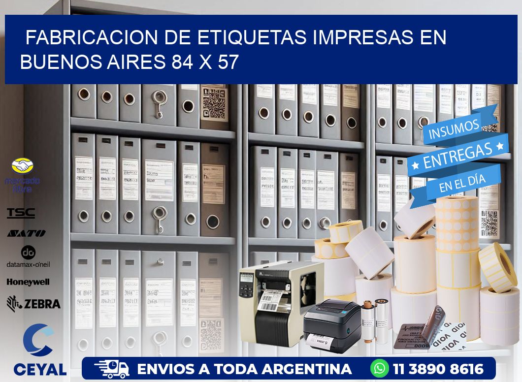 Fabricacion de Etiquetas Impresas en Buenos Aires 84 x 57