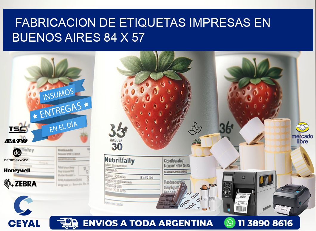 Fabricacion de Etiquetas Impresas en Buenos Aires 84 x 57