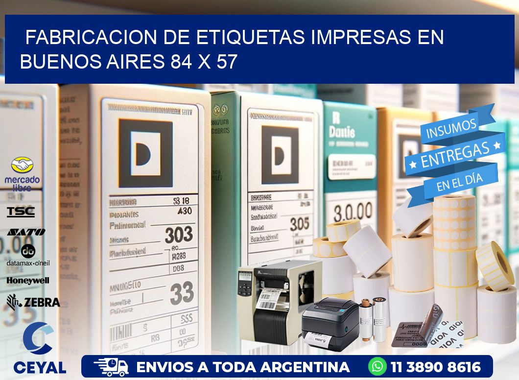 Fabricacion de Etiquetas Impresas en Buenos Aires 84 x 57