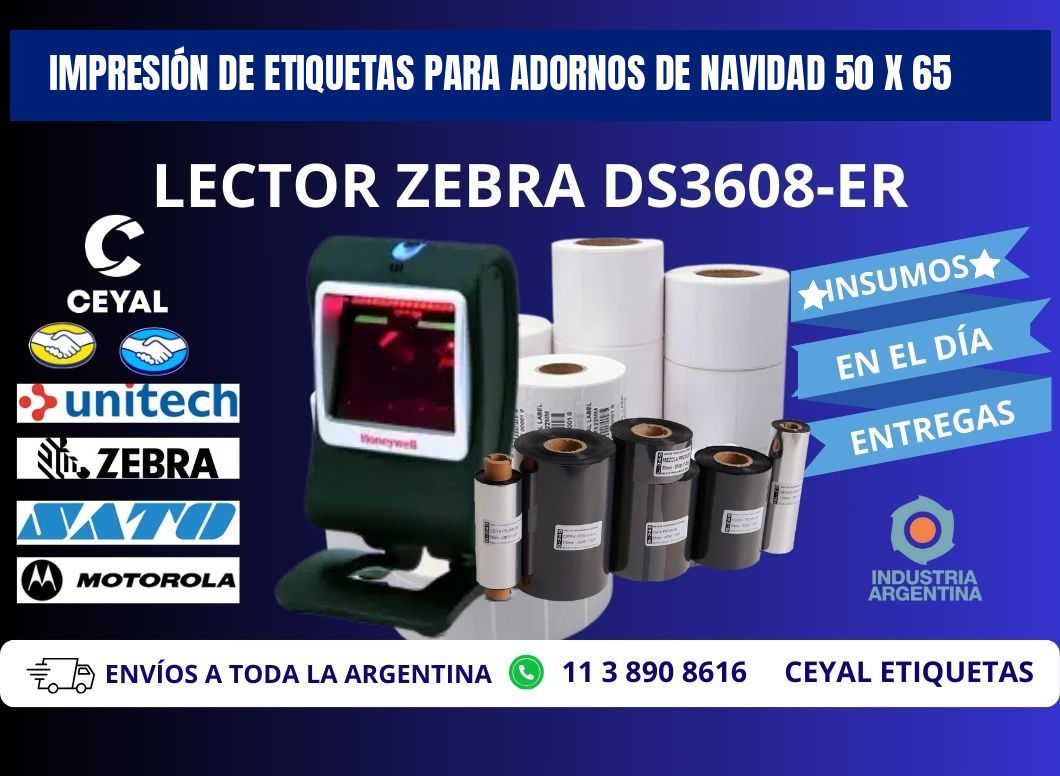 IMPRESIÓN DE ETIQUETAS PARA ADORNOS DE NAVIDAD 50 x 65