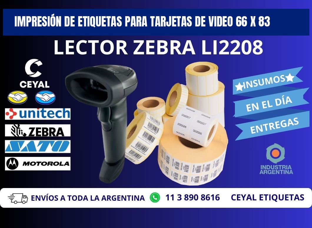 IMPRESIÓN DE ETIQUETAS PARA TARJETAS DE VIDEO 66 x 83