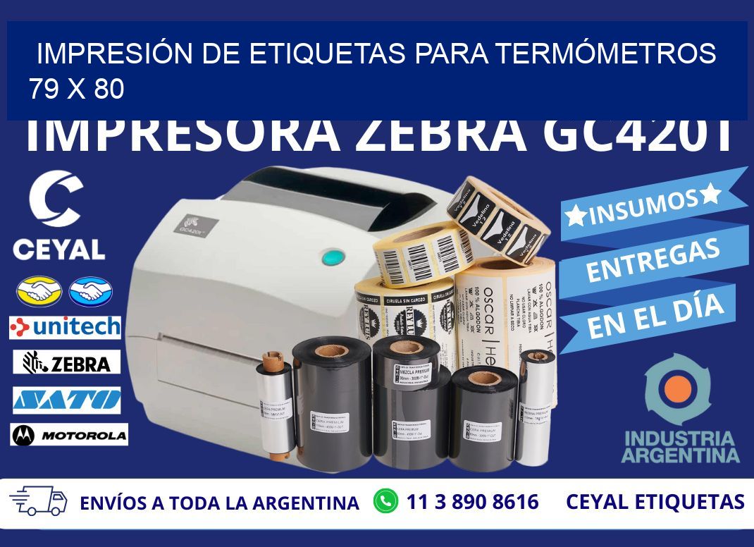 IMPRESIÓN DE ETIQUETAS PARA TERMÓMETROS 79 x 80