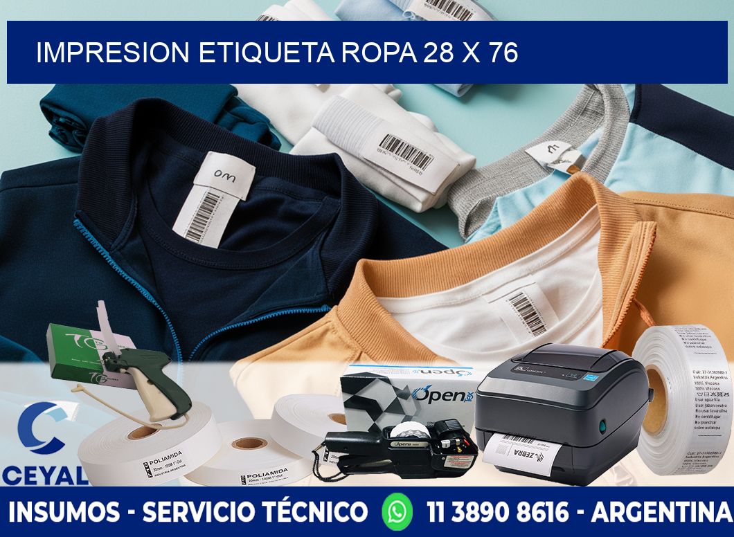 IMPRESION ETIQUETA ROPA 28 x 76