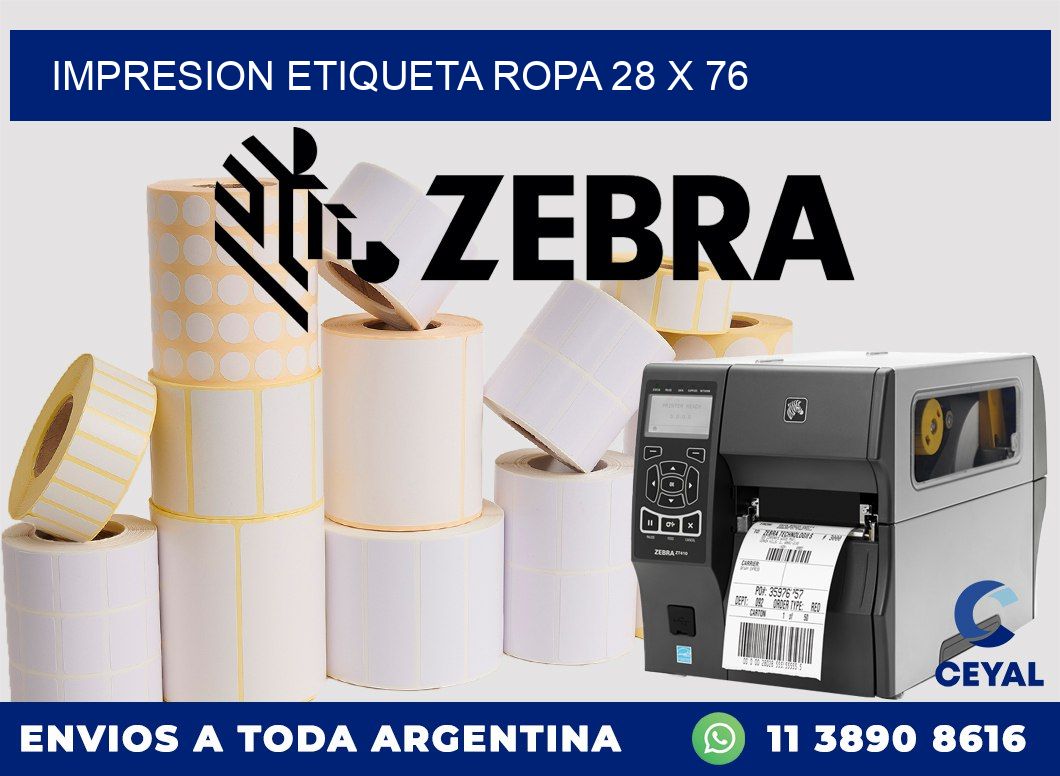 IMPRESION ETIQUETA ROPA 28 x 76