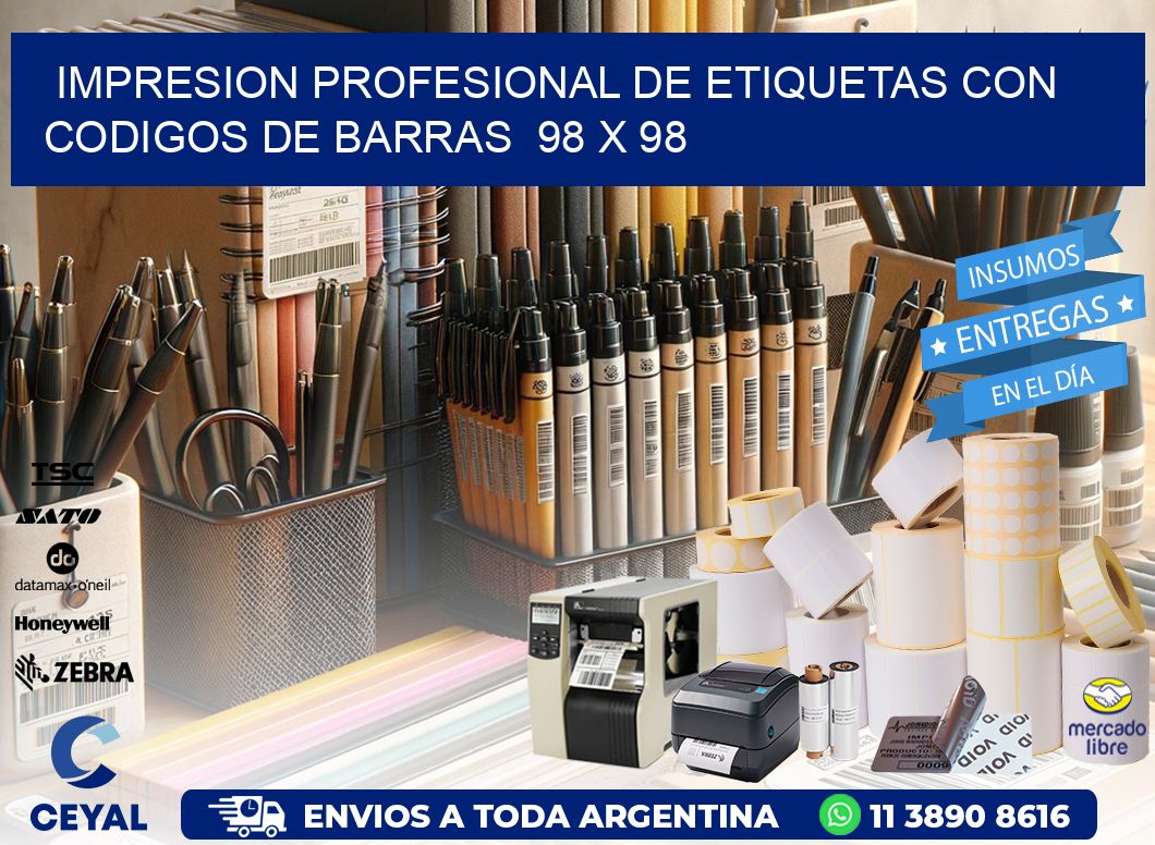 Impresion Profesional de Etiquetas con Codigos de Barras  98 x 98