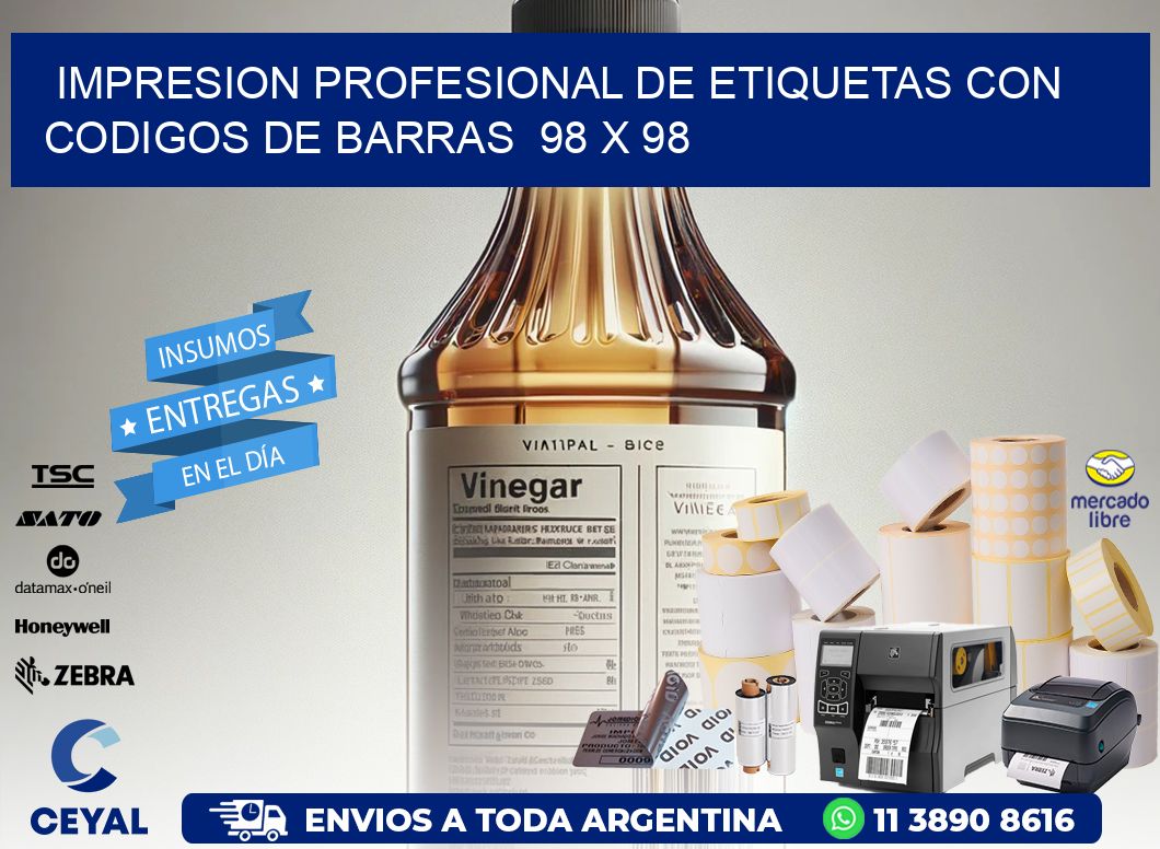 Impresion Profesional de Etiquetas con Codigos de Barras  98 x 98