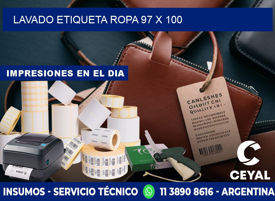 LAVADO ETIQUETA ROPA 97 x 100