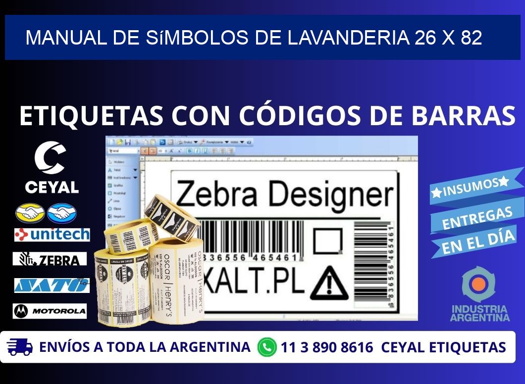 Manual de Símbolos de Lavanderia 26 x 82