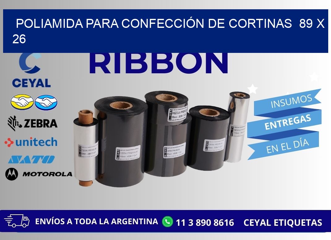 POLIAMIDA PARA CONFECCIÓN DE CORTINAS  89 x 26
