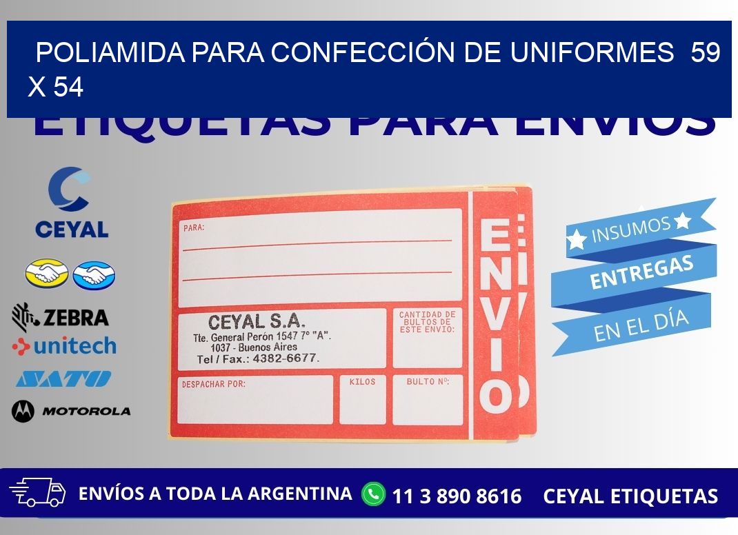 POLIAMIDA PARA CONFECCIÓN DE UNIFORMES  59 x 54