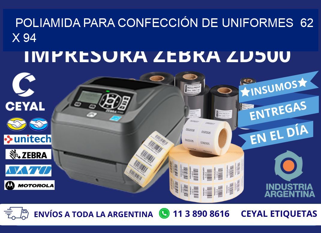 POLIAMIDA PARA CONFECCIÓN DE UNIFORMES  62 x 94