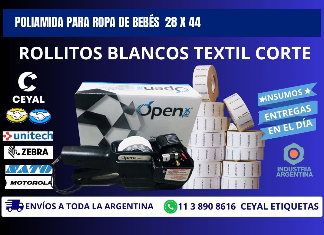 POLIAMIDA PARA ROPA DE BEBÉS  28 x 44