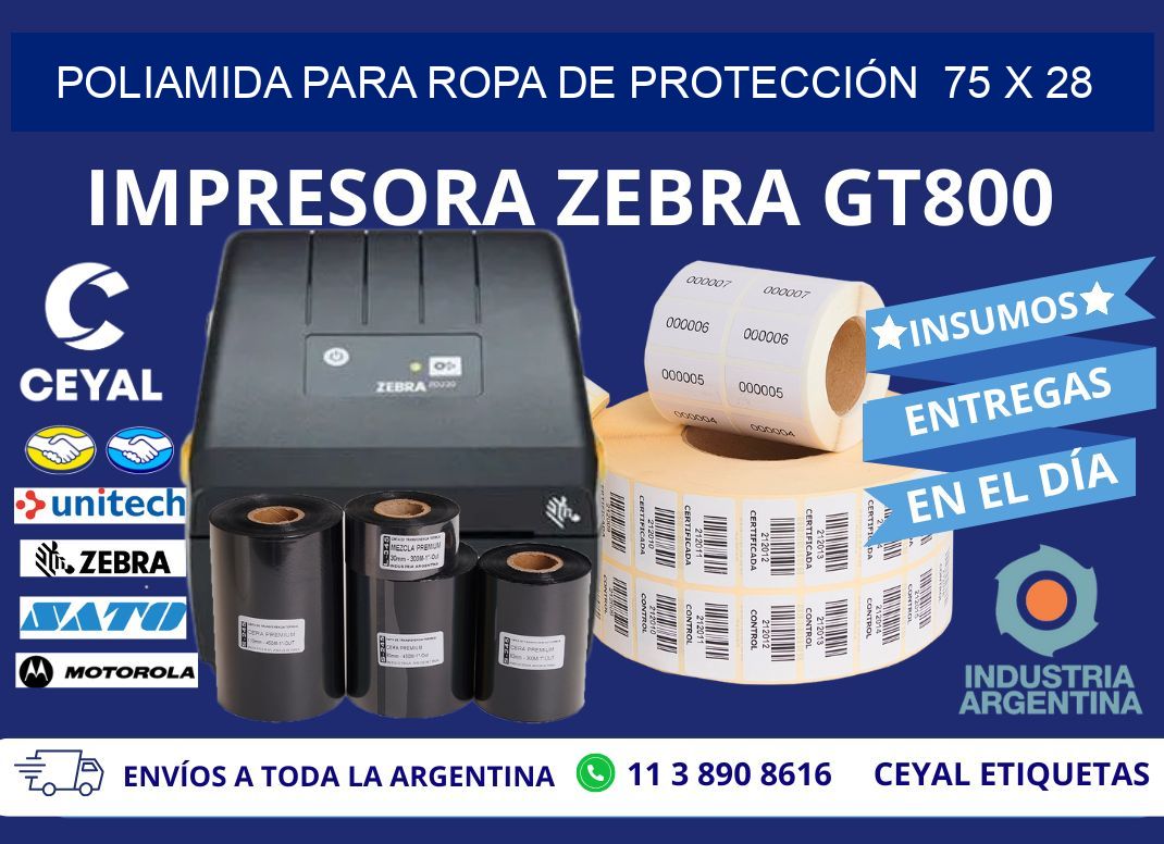 POLIAMIDA PARA ROPA DE PROTECCIÓN  75 x 28