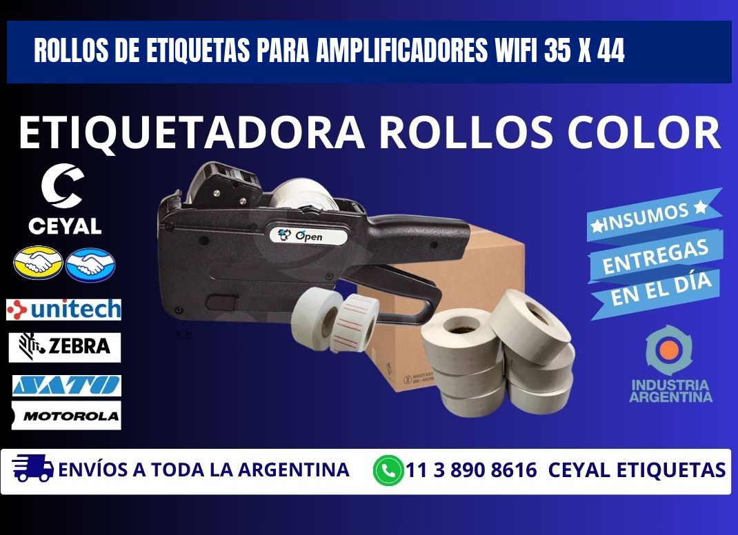 ROLLOS DE ETIQUETAS PARA AMPLIFICADORES WIFI 35 x 44