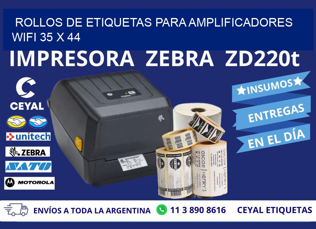 ROLLOS DE ETIQUETAS PARA AMPLIFICADORES WIFI 35 x 44