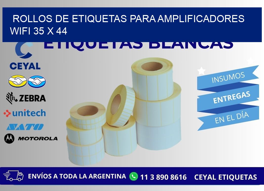 ROLLOS DE ETIQUETAS PARA AMPLIFICADORES WIFI 35 x 44