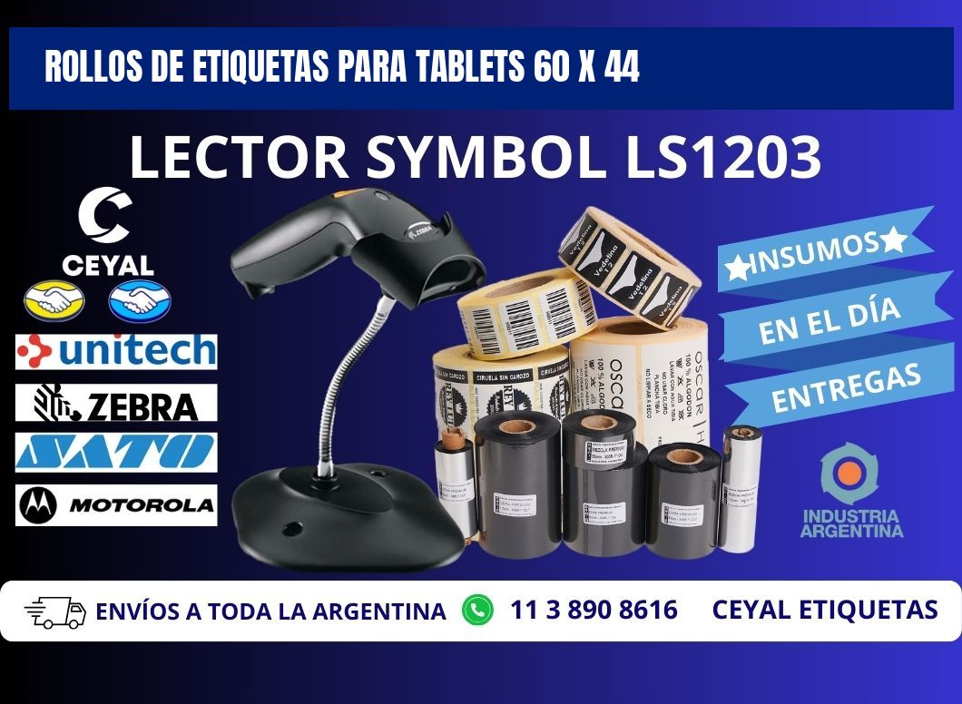 ROLLOS DE ETIQUETAS PARA TABLETS 60 x 44