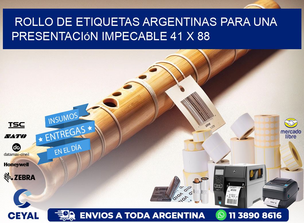 Rollo de Etiquetas Argentinas para una Presentación Impecable 41 x 88