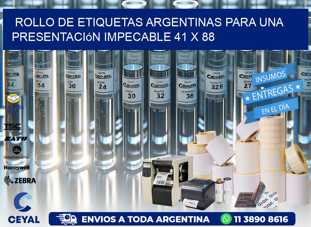 Rollo de Etiquetas Argentinas para una Presentación Impecable 41 x 88