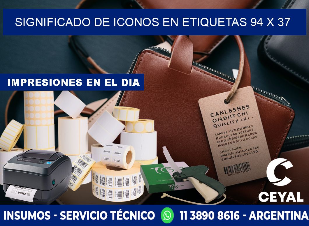 Significado de Iconos en Etiquetas 94 x 37