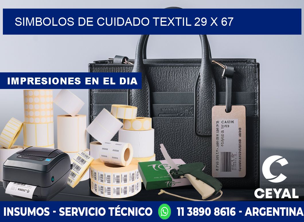 Simbolos de Cuidado Textil 29 x 67