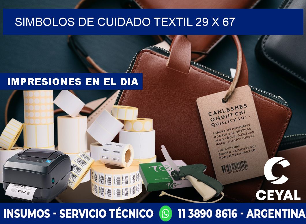 Simbolos de Cuidado Textil 29 x 67
