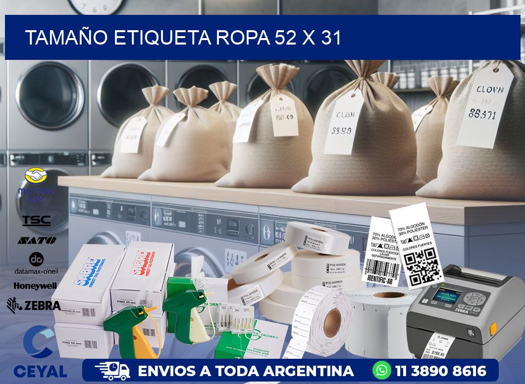 TAMAÑO ETIQUETA ROPA 52 x 31