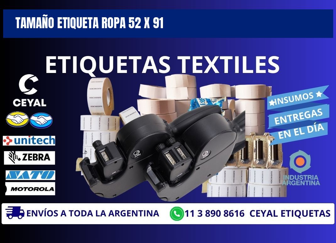 TAMAÑO ETIQUETA ROPA 52 x 91