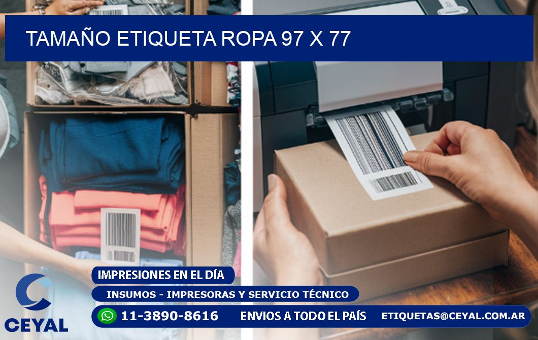 TAMAÑO ETIQUETA ROPA 97 x 77