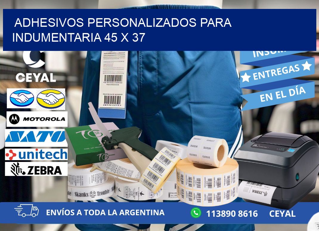 ADHESIVOS PERSONALIZADOS PARA INDUMENTARIA 45 x 37