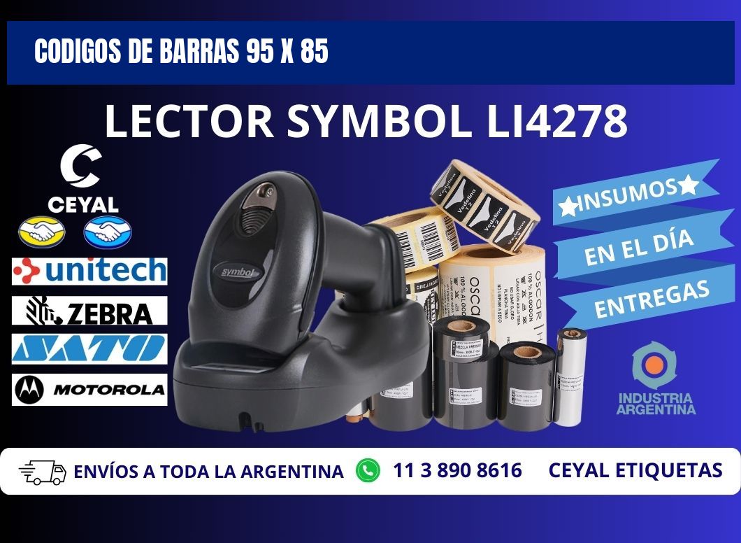 CODIGOS DE BARRAS 95 x 85