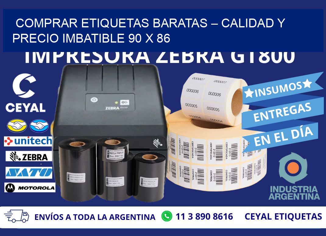 COMPRAR ETIQUETAS BARATAS – CALIDAD Y PRECIO IMBATIBLE 90 x 86