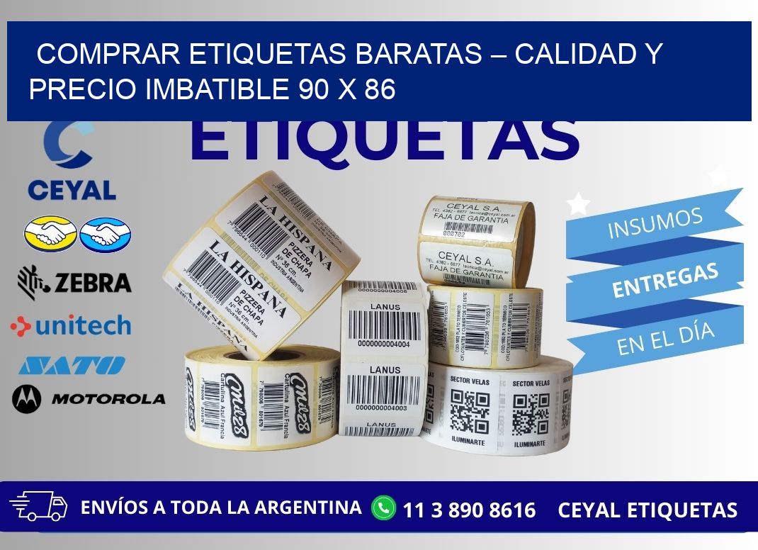 COMPRAR ETIQUETAS BARATAS – CALIDAD Y PRECIO IMBATIBLE 90 x 86