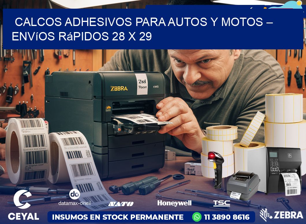 Calcos Adhesivos para Autos y Motos – Envíos Rápidos 28 x 29