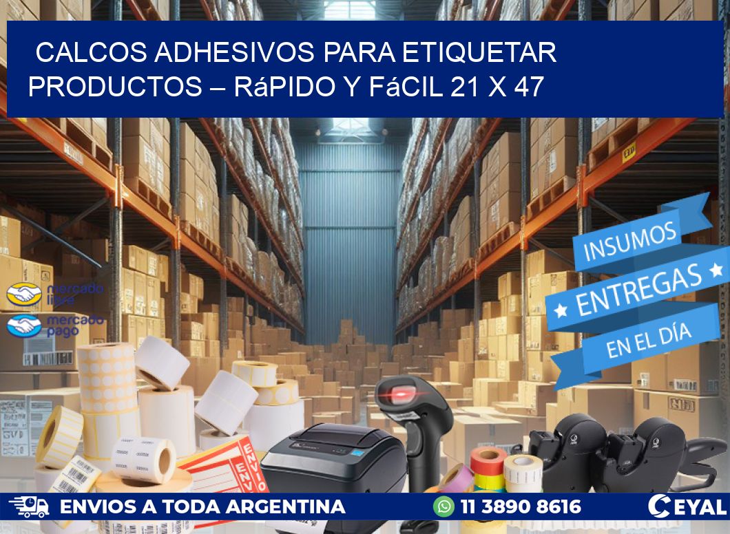 Calcos Adhesivos para Etiquetar Productos – Rápido y Fácil 21 x 47