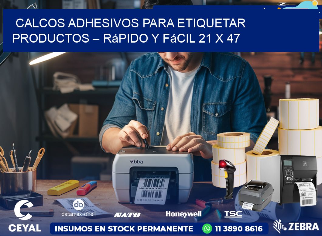 Calcos Adhesivos para Etiquetar Productos – Rápido y Fácil 21 x 47