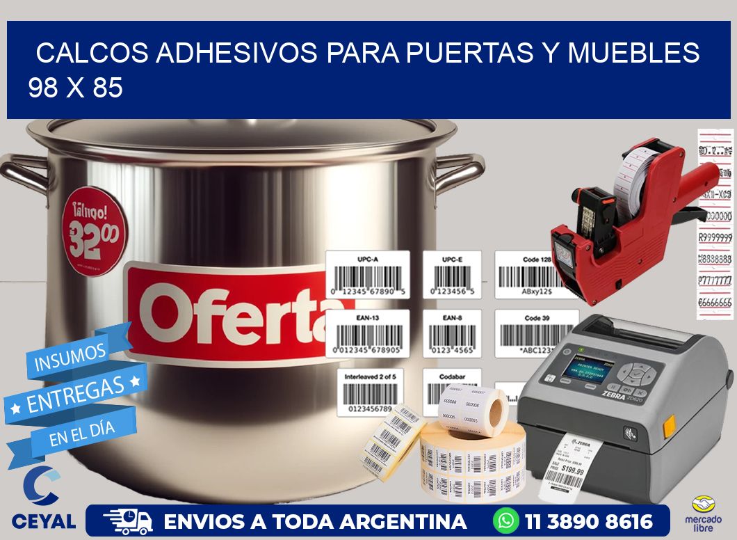 Calcos Adhesivos para Puertas y Muebles  98 x 85