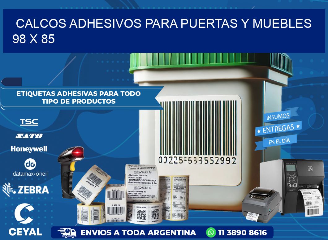 Calcos Adhesivos para Puertas y Muebles  98 x 85