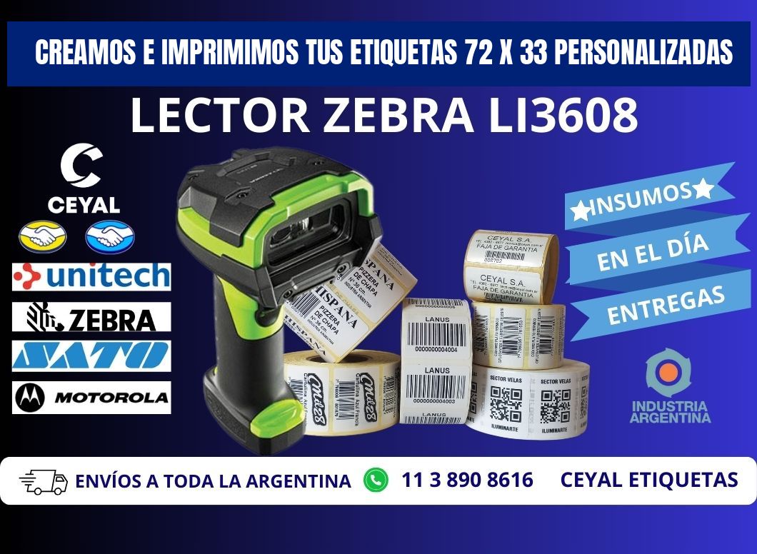 Creamos e Imprimimos tus Etiquetas 72 x 33 Personalizadas