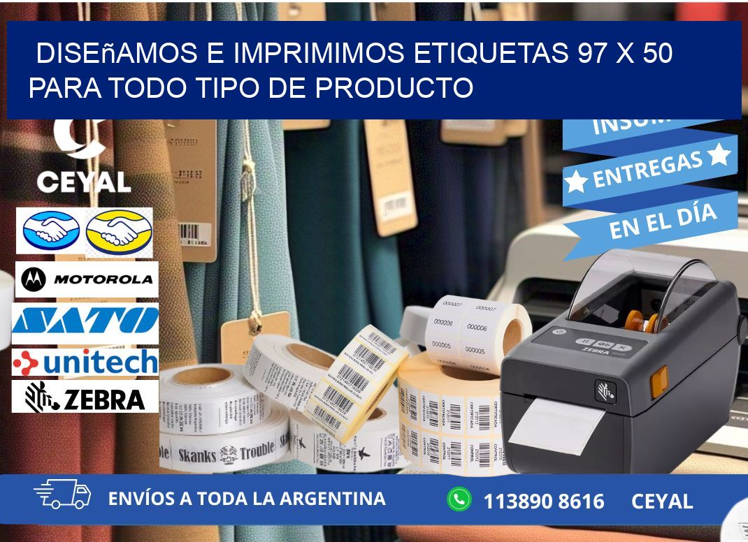 Diseñamos e Imprimimos Etiquetas 97 x 50 para Todo Tipo de Producto