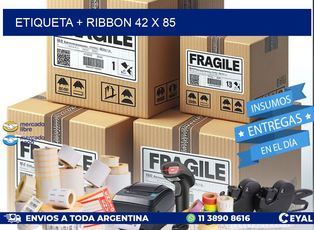 ETIQUETA + RIBBON 42 x 85