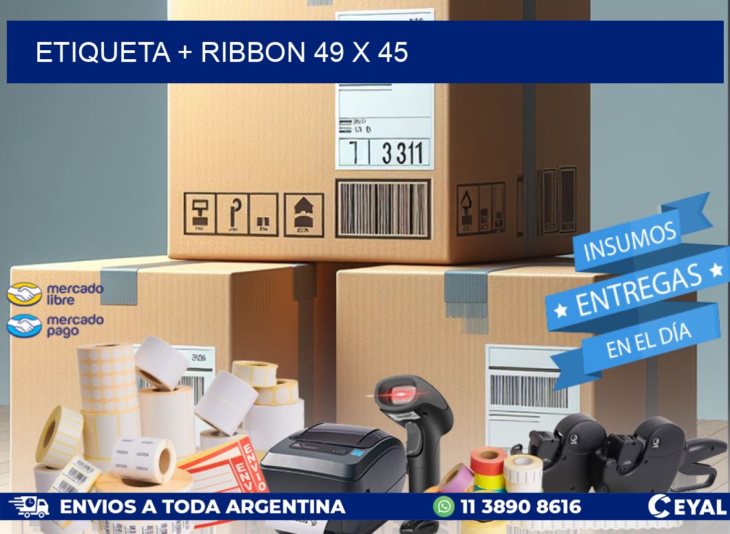 ETIQUETA + RIBBON 49 x 45