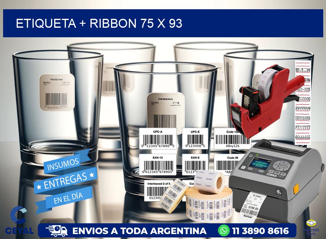 ETIQUETA + RIBBON 75 x 93
