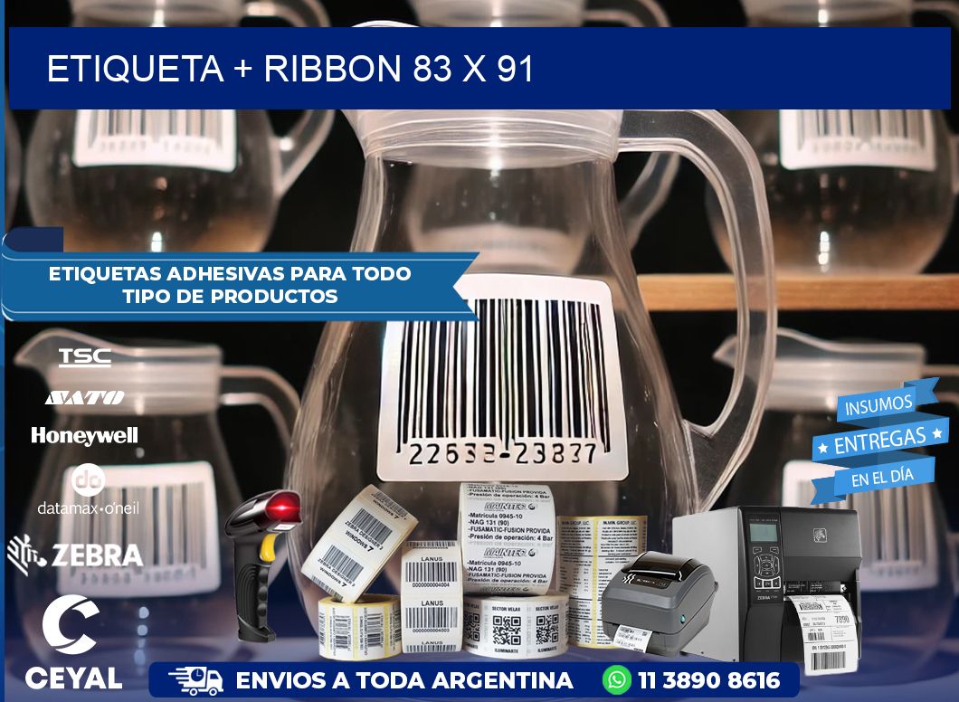 ETIQUETA + RIBBON 83 x 91