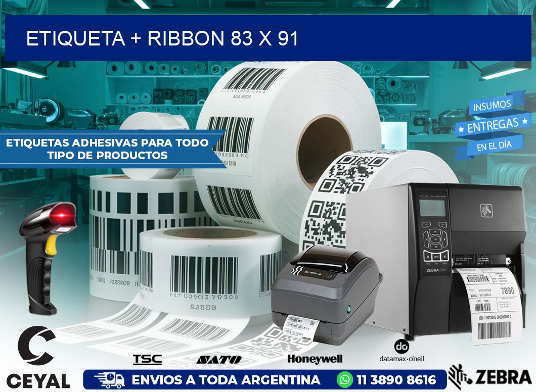 ETIQUETA + RIBBON 83 x 91