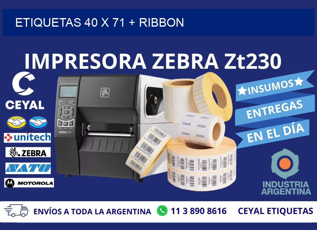 ETIQUETAS 40 x 71 + RIBBON